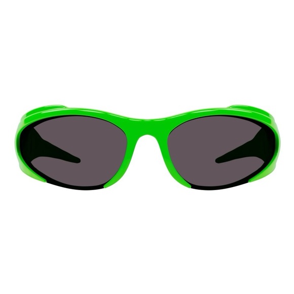 NEW BALENCIAGA OVAL SUNGLASSES BALENCIAGA BB0253S 005 GREEN GREY EYEWEAR - Picture 5 of 7